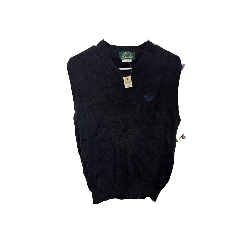 Slazenger Golf Collection Mens Navy Blue 100% Cotton V-Neck Sweater Vest Medium
